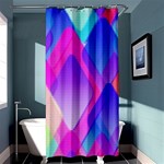 Squares Color Squares Background Shower Curtain 36  x 72  (Stall)  Curtain(36 X72 ) - 33.26 x66.24  Curtain(36 X72 )