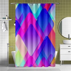 Squares Color Squares Background Shower Curtain 48  X 72  (small)  by Sapixe