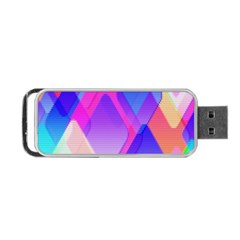 Squares Color Squares Background Portable Usb Flash (two Sides) by Sapixe