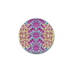 Climbing And Loving Beautiful Flowers Of Fantasy Floral Golf Ball Marker by pepitasart