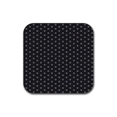 Geometric Pattern Dark Rubber Coaster (square)  by jumpercat