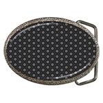 Geometric Pattern Dark Belt Buckles Front