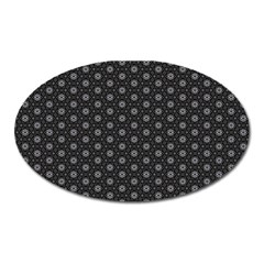 Geometric Pattern Dark Oval Magnet by jumpercat