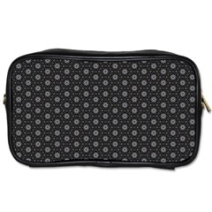 Geometric Pattern Dark Toiletries Bags by jumpercat