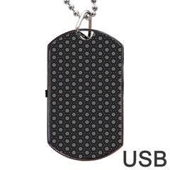 Geometric Pattern Dark Dog Tag Usb Flash (two Sides) by jumpercat