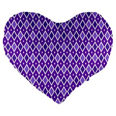 Jess Violet Large 19  Premium Flano Heart Shape Cushions by jumpercat