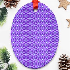 Lavender Tiles Ornament (Oval)