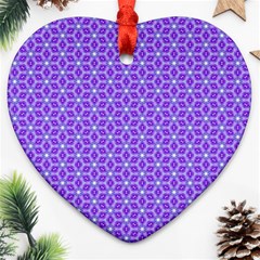 Lavender Tiles Ornament (Heart)