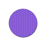 Lavender Tiles Rubber Coaster (Round)  Front