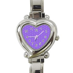 Lavender Tiles Heart Italian Charm Watch