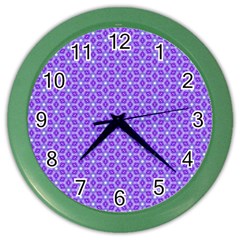 Lavender Tiles Color Wall Clocks