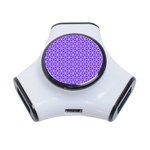 Lavender Tiles 3-Port USB Hub Front