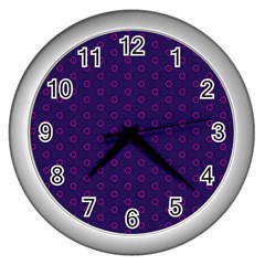 Dark Tech Fruit Pattern Wall Clocks (silver)  by jumpercat