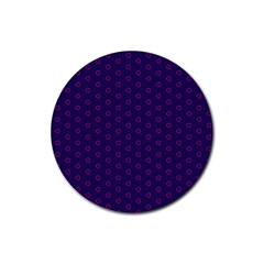 Dark Tech Fruit Pattern Rubber Round Coaster (4 Pack)  by jumpercat