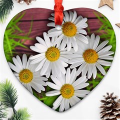 Flowers Flower Background Design Heart Ornament (two Sides) by Sapixe