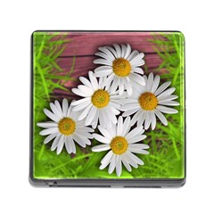 Flowers Flower Background Design Memory Card Reader (square) by Sapixe