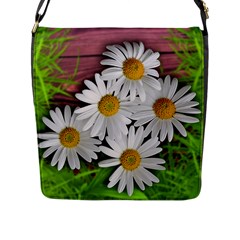 Flowers Flower Background Design Flap Messenger Bag (l)  by Sapixe