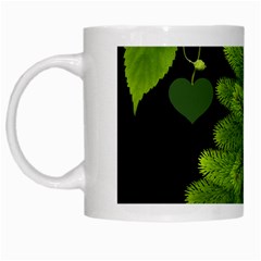 Decoration Green Black Background White Mugs by Sapixe