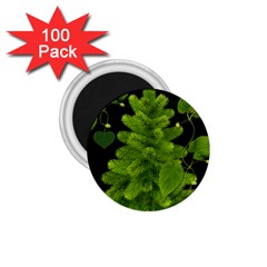 Decoration Green Black Background 1 75  Magnets (100 Pack)  by Sapixe