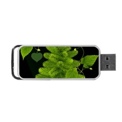 Decoration Green Black Background Portable Usb Flash (two Sides) by Sapixe