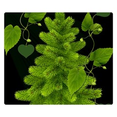 Decoration Green Black Background Double Sided Flano Blanket (small)  by Sapixe