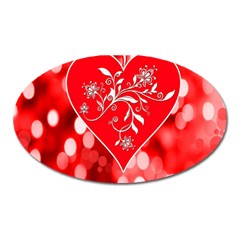 Love Romantic Greeting Celebration Oval Magnet by Sapixe