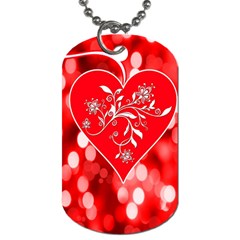 Love Romantic Greeting Celebration Dog Tag (one Side) by Sapixe