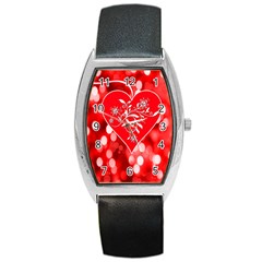 Love Romantic Greeting Celebration Barrel Style Metal Watch by Sapixe