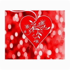 Love Romantic Greeting Celebration Small Glasses Cloth (2-side) by Sapixe