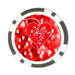 Love Romantic Greeting Celebration Poker Chip Card Guard (10 Pack) by Sapixe