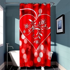 Love Romantic Greeting Celebration Shower Curtain 36  X 72  (stall)  by Sapixe