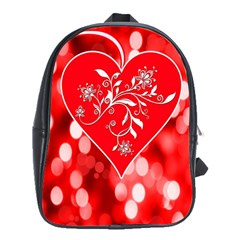 Love Romantic Greeting Celebration School Bag (xl) by Sapixe