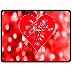 Love Romantic Greeting Celebration Double Sided Fleece Blanket (large)  by Sapixe