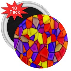 Mosaic Tiles Pattern Texture 3  Magnets (10 Pack)  by Sapixe