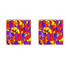 Mosaic Tiles Pattern Texture Cufflinks (square) by Sapixe