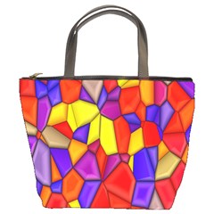 Mosaic Tiles Pattern Texture Bucket Bags by Sapixe