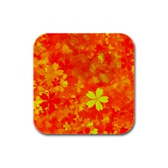 Background Reason Pattern Design Rubber Square Coaster (4 Pack) 