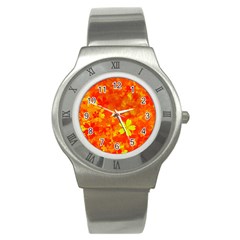 Background Reason Pattern Design Stainless Steel Watch by Sapixe