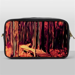 Forest Autumn Trees Trail Road Toiletries Bags by Sapixe