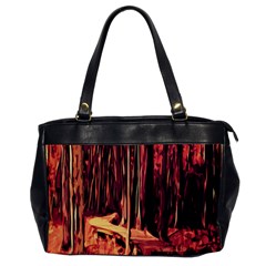 Forest Autumn Trees Trail Road Office Handbags by Sapixe