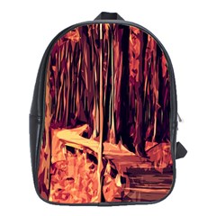 Forest Autumn Trees Trail Road School Bag (xl) by Sapixe