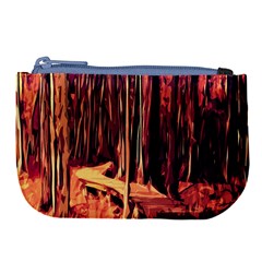 Forest Autumn Trees Trail Road Large Coin Purse by Sapixe