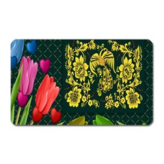 Background Reason Tulips Colors Magnet (rectangular) by Sapixe