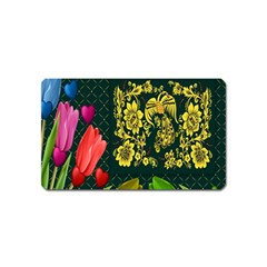 Background Reason Tulips Colors Magnet (name Card) by Sapixe