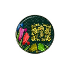 Background Reason Tulips Colors Hat Clip Ball Marker (4 Pack) by Sapixe