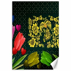 Background Reason Tulips Colors Canvas 12  X 18   by Sapixe