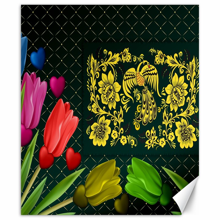 Background Reason Tulips Colors Canvas 20  x 24  