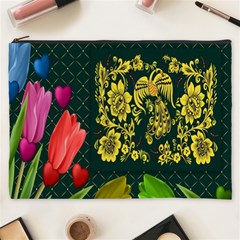 Background Reason Tulips Colors Cosmetic Bag (xxxl)  by Sapixe