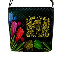 Background Reason Tulips Colors Flap Messenger Bag (l)  by Sapixe