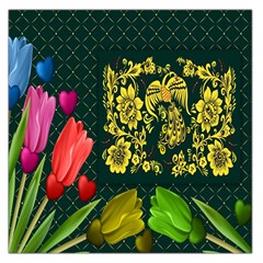 Background Reason Tulips Colors Large Satin Scarf (square) by Sapixe